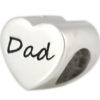 Dad Heart Tribute Bead - 925 SS